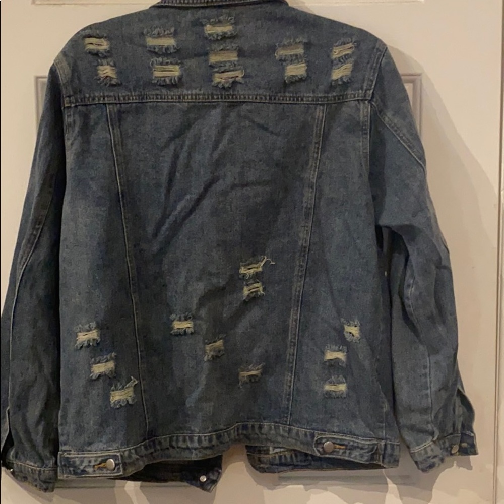 Distressed denim jacket - Picture 3 of 3